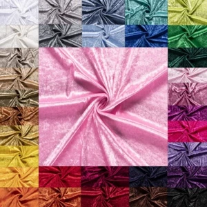 Pannesamt Stoff 33 Farben!! Bekleidung Deko Karneval Kostüm Blickdicht Glänzend - Bild 1 von 72