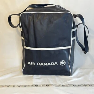 Vintage AIR CANADA Stewardess Travel Vinyl Carry-On Flight Bag Aviation Airline - Picture 1 of 11