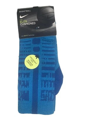 Nike  Elite Pulse 1.5 Basketball Crew Aqua/Blue Socks LARGE  (8-12)  SX7009-437 - Image 1 of 3