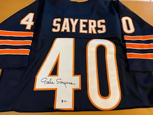 GALE SAYERS Chicago Bears Signed Auto Custom Jersey Beckett Authenticed NFL RIP - Picture 1 of 4