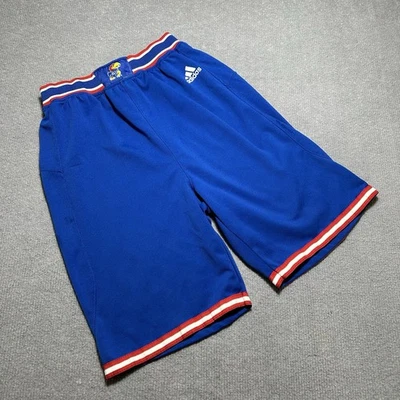 Kansas Jayhawks NCAA College Basketball Shorts Adidas KU Youth Large 14-16 * - Image 1 of 4