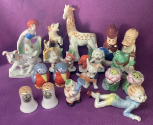 Vintage Lot 18/ Ten Miniature Figurines & Four S & P Sets Occupied Japan /Japan - Picture 1 of 14
