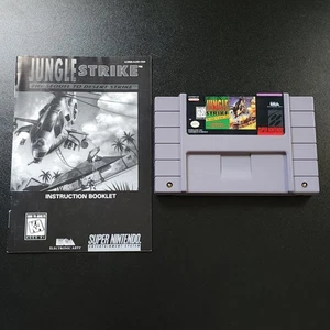 Jungle Strike - Nintendo SNES Cartridge - Clean & Tested - With Manual - Picture 1 of 8