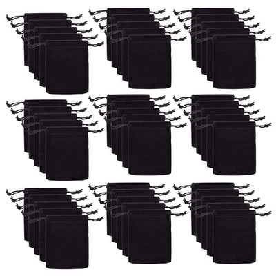 Bolso de tela de terciopelo con doble cordón 50 un. Bolsas con cordón para joyas para pequeños... Foto 1 de 4