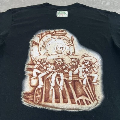 Camisa Carlos 'n Charlie's Cancún Para Hombre Grande Negra Gráfica Camiseta México Recuerdo Foto 1 de 4