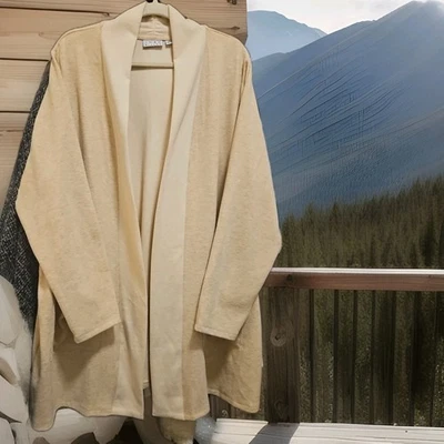 Beautiful Beige Buttonless Cardigan By Joan Rivers- Made In Vietnam- Size 2x - Image 1 of 4