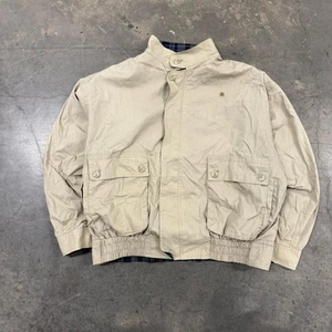 Vintage 80s Fishing Plaid Reversible Canvas Jacket Size L - Picture 1 of 8