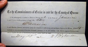 1862 STADT JAMAIKA LONG ISLAND NY SCHNAPSLADEN W.J. ROBINSON - Bild 1 von 2