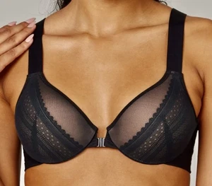 SPANX Bra-LLelujah Illusion Lace Black Toasted Oatmeal Underwire Bra Women 30061 - Picture 1 of 16