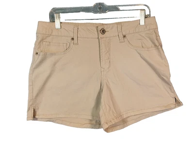 Pantalones cortos informales Faded Glory para mujer color tostado/beige talla 10 bolsillos traseros con solapa Foto 1 de 4