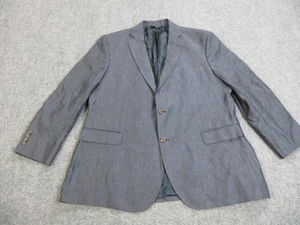 Brooks Brothers Blazer Mens 48R Gray Madison Fit Linen Two Button 346 Jacket - Picture 1 of 17