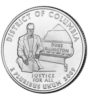 2009-P DISTRICT COLUMBIA (DC) QUARTER UNCIRCULATED FROM MINT DC& U.S.TERRITORIES - Image 1 of 2