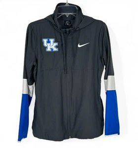 Nike Women UK Kentucky Wildcats Windbreaker Jacket M Full Zip Lined Hood Dri Fit - Picture 1 of 14