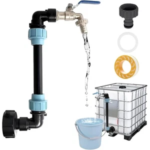 IBC Schwanenhals 3/4" Auslaufhahn Adapter Zubehör Für Container Regenwassertank - Bild 1 von 8