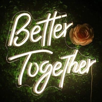 Looklight Better Together Neon Sign,Neon Light for Wall Decor,Wedding Neon Si... - Image 1 of 4