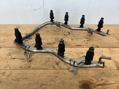 95-01 BMW E38 740i 740iL E39 540i Fuel Rail Tube and Injectors 13531710036 OEM - Image 1 of 4