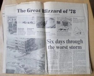 THE GREAT BLIZZARD OF '78 PROV. SUNDAY JOURNAL & WARWICK BEACON 5 PAPERS - Picture 1 of 6