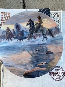 CROSSING THE RIVER Plate The American Journey Mort Kunstler Frontier Life #3 - Picture 1 of 4