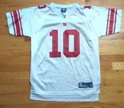 New York Giants Eli Manning #10 Jersey Youth XL 18-20 White Reebok NFL Equipment - Image 1 of 4