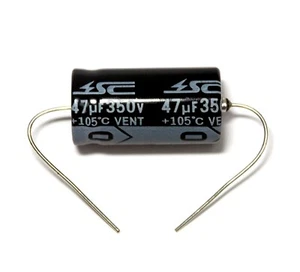 10 Stück Elektrolytkondensator GHA 47uF 350V -25~+105°C 2000hr Axial RoHS SC Taiwan - Bild 1 von 2