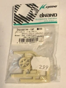 Vintage Kyosho Dnano White Wheel Set Front# DNH001W-19F - Picture 1 of 1
