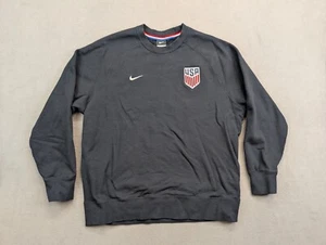 Vintage Nike USA Soccer Team Swoosh Sweatshirt Size XXL Black 2XL - Picture 1 of 9