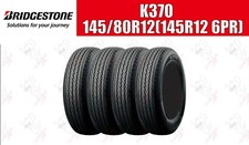 4x Bridgestone K370 145r12 6pr 12" 145/80r12 Tires Summer Tire Made in Japan