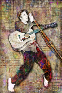 Elvis Presley Pop Art Poster Elvis Presley Music Art Print 12x18in Free Shipping - Picture 1 of 5