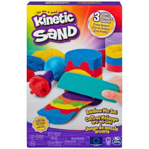 Kinetic Sand, Rainbow Mix Set with 3 Colors of Kinetic Sand (13.5oz) and 6 - Picture 1 of 1