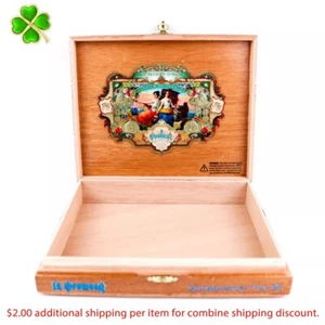 My Father Cigars Lancero La Promesa Empty Wood Cigar Box 8.75" x 7" x 1.75" - Picture 1 of 12