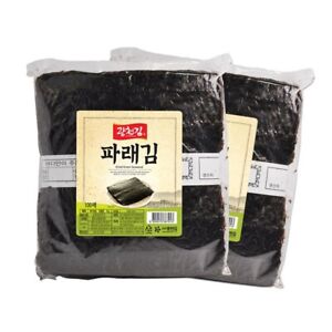Korean Gwangcheon Parae Seaweed Dry Laver / Yaki Sushi Gimbab Nori / 200 Sheet