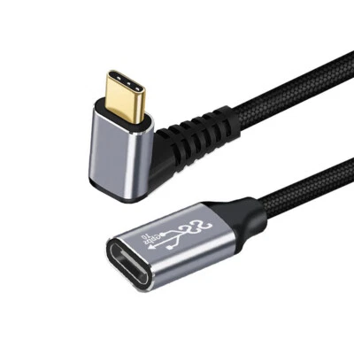 CY Up Down Angled USB-C USB 3.1 Type C Male to Female Extension Data Cable - Image 1 of 4