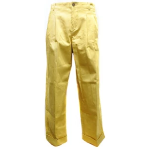 GUCCI Tuck pants Pants roll up Wappen yellow cotton Kids - Picture 1 of 6