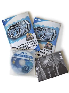 MSI P67A-C45, P67A-C43, P67S-C43, P67A-S40 manuels X 3 LIVRES, plus disque du pilote - Photo 1/5