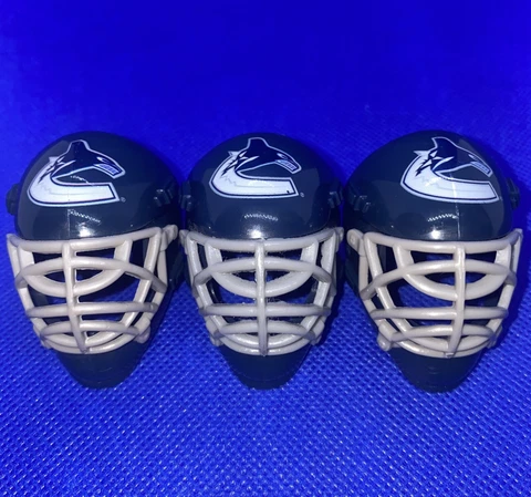 Vancouver Canucks Hockey Goalie Mini Helmet Mask Franklin NHL 1.5" Lot of 3x Cover