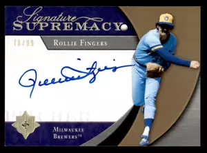 Rollie Fingers 2005 UD Ultimate Signature Edition #SS-RF Supremacy #/99 - Picture 1 of 2