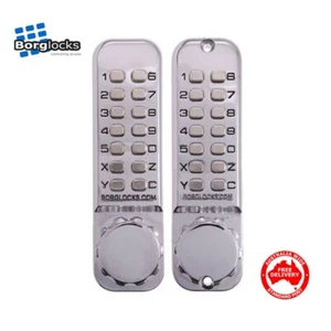 Borg Digital Lockset 2620 Satin Chrome Lock- Push Button-BL2620MGBC-Free Postage - Picture 1 of 4
