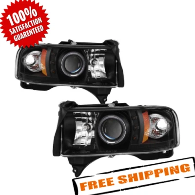 Faróis projetores de LED halo Spyder 5010087 para 1994-2001 Dodge Ram 1500 - Imagem 1 de 4