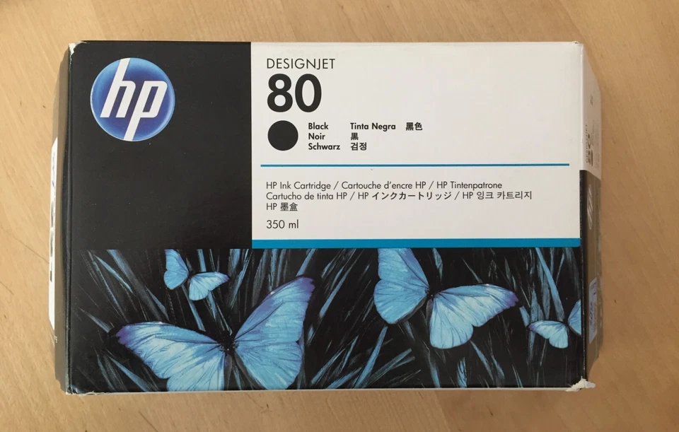 Genuine HP 80 Ink - BLACK / DESIGNJET 1000 SERIES (INC VAT) BOXED - Image 1 of 1