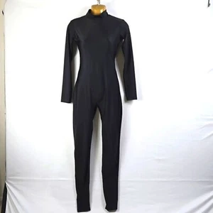 Speerise Damen High Neck Back Zip Einteiler Ganzkörper Schwarz Catsuit Gr. L - Bild 1 von 10