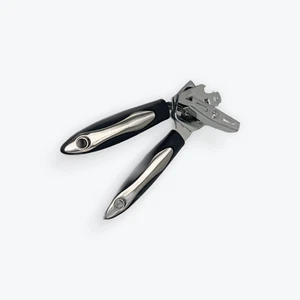 Abridor de latas de alta resistencia borde liso manual acero inoxidable práctico perilla de giro fácil - Imagen 1 de 4