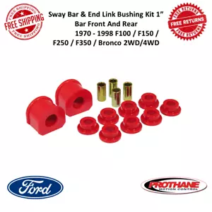 Prothane Sway Bar&End Link Bushing Kit 1? Bar Red Front And Rear For Ford Bronco - Bild 1 von 3