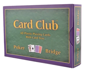 Card Club 100% Plastic 2-deck Set-Up - Picture 1 of 6
