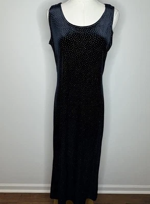 Vintage Ronni Nicole by Ouida Navy Sparkle Long Maxi Dress Womens Size 10 - Image 1 of 4