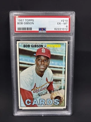 1967 Topps - Bob Gibson #210 PSA 6 Foto 1 de 2