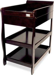 Babyhood Sleigh Change Table with Drawer, English Oak - Picture 1 of 12