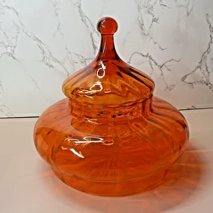 Tienda de circo de vidrio EMPLI naranja cadmio caramelo/tarro de boticario MCM bonito brillo - Imagen 1 de 23