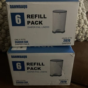 Refills Compatible with DEKOR CLASSIC Diaper Pails |6 Count , Odor Eliminator X2 - Picture 1 of 3