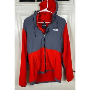 The North Face Womens Fleece Hoodie Jacket Full Zip Orange Gray XXL/TTG - Picture 1 of 9