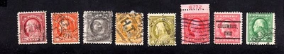 USA 1912-16 group of stamps Mi#189-190+192+194+196-197+234c MNG/used CV=33.7$ - Image 1 of 2